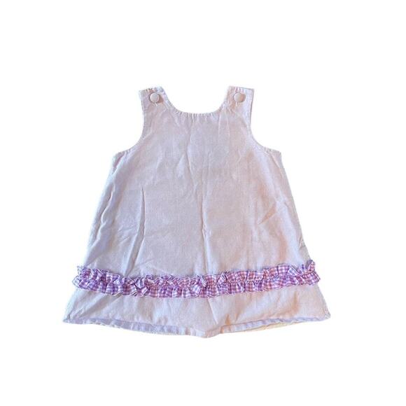 Mulberry Street Toddler 24 Month Cotton Dress Lavender With Gingham Ribbon USA - Picture 4 of 7